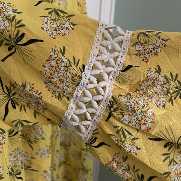 Soree Floral Yellow Women's Tunic - Picture 3 of 4